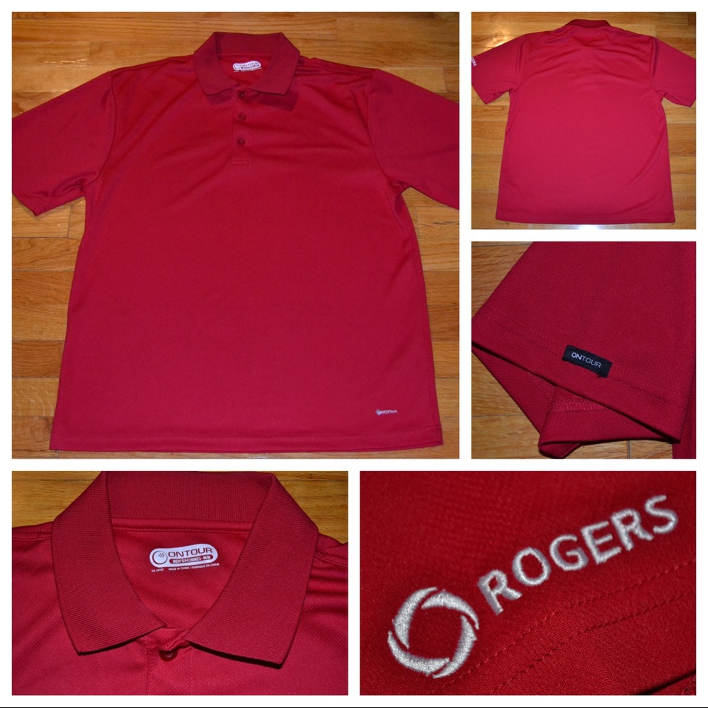 Men’s Rogers Communications On Tour short-sleeve polo, size medium